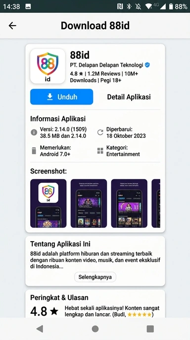 Panduan Unduh dan Instal APK 88id untuk Android