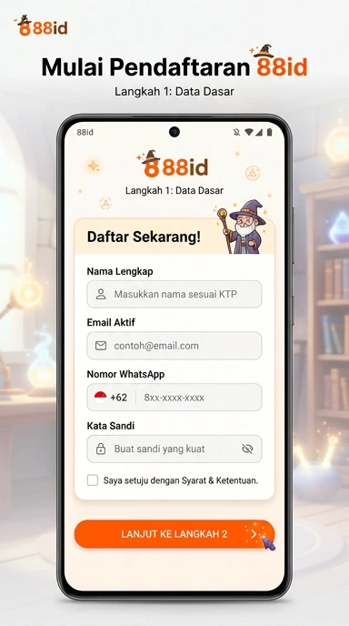 Buat Akun Baru 88id untuk Pengguna Android