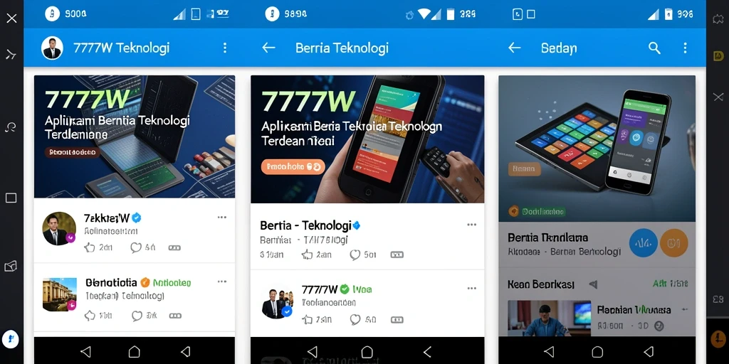 Antarmuka aplikasi 7777W yang menarik dan informatif.
