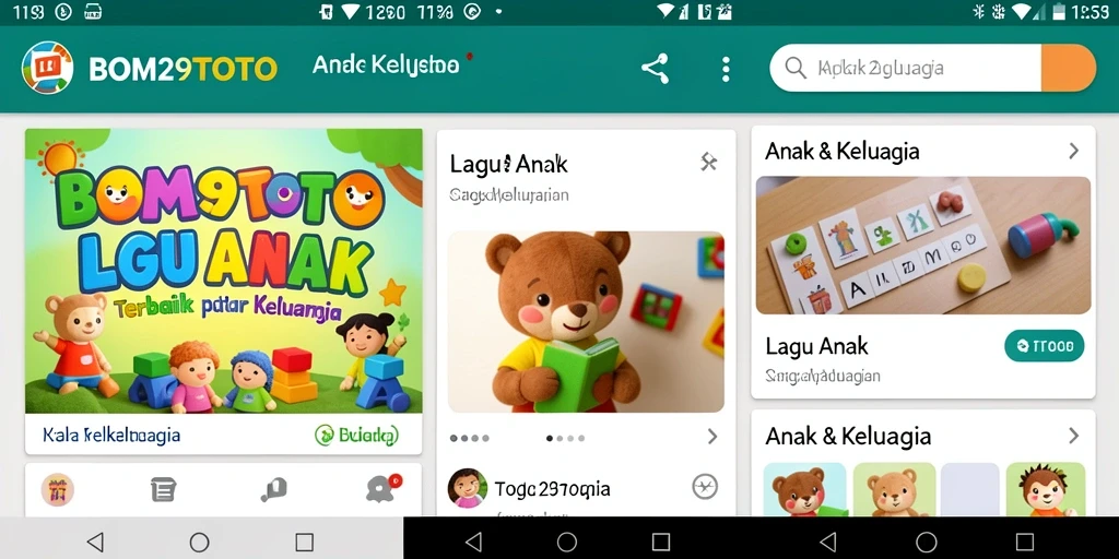 Antarmuka aplikasi <strong>BOM29TOTO</strong> yang menarik dan penuh warna untuk anak-anak.