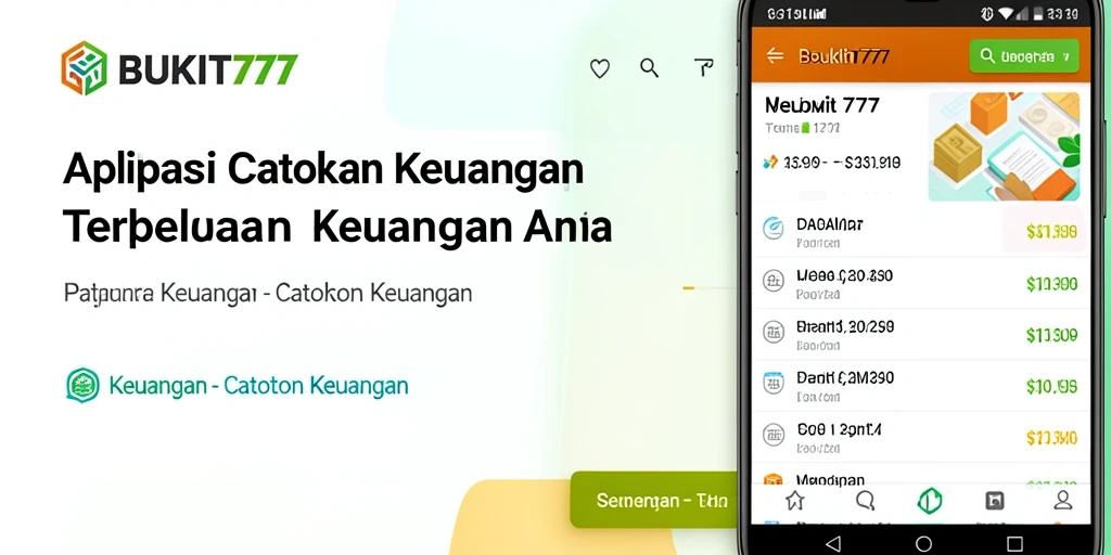 Antarmuka BUKIT777 yang sederhana dan fungsional untuk catatan keuangan.