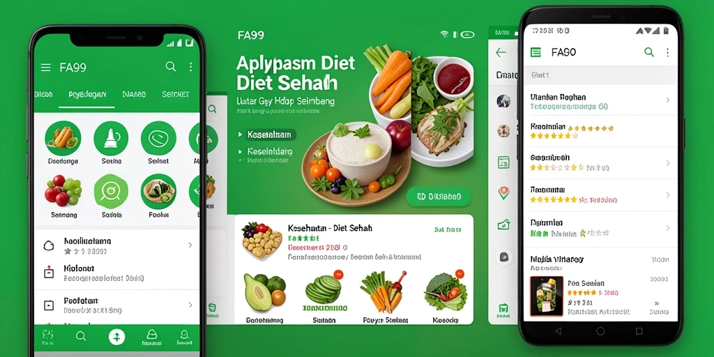 Tampilan antarmuka aplikasi FA99 yang sederhana dan informatif.
