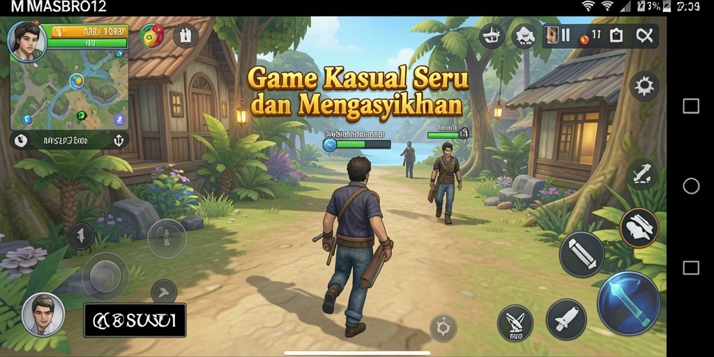 Tampilan antarmuka menarik dari permainan Kasual MASBRO12.