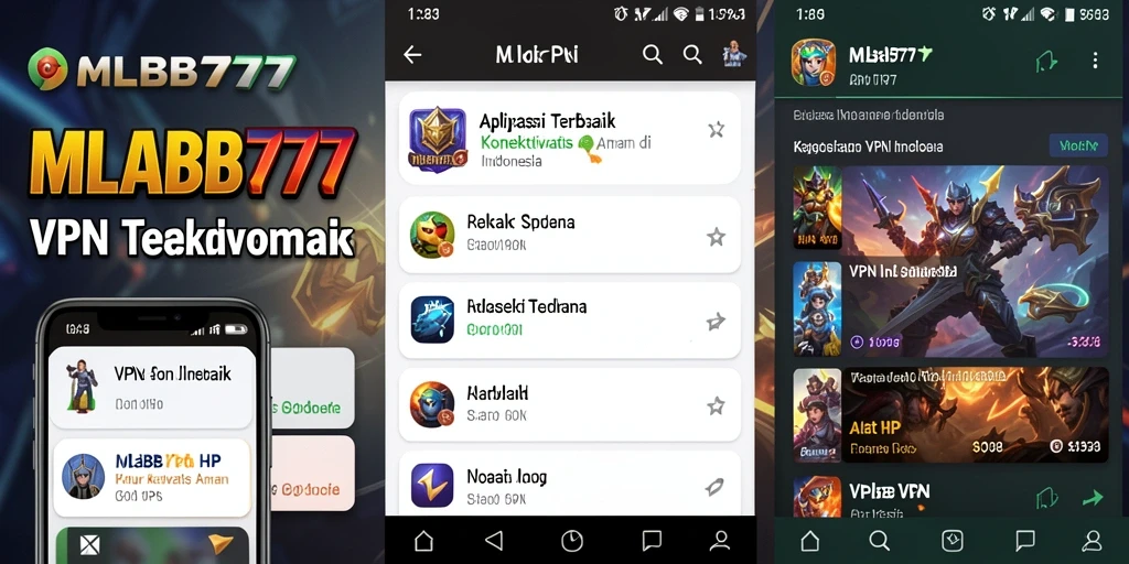 Tampilan antarmuka aplikasi MLBB777 yang sederhana dan fungsional.