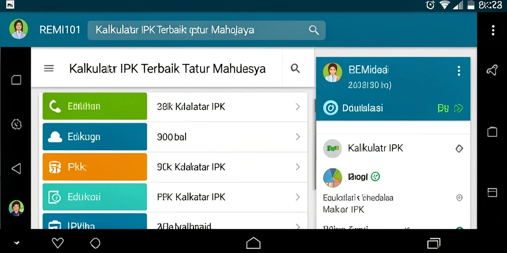 Tampilan antarmuka pengguna aplikasi Kalkulator IPK yang sederhana dan intuitif.