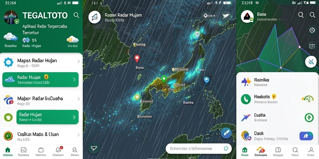 Antarmuka TEGALTOTO menampilkan peta radar hujan secara jelas dan informatif.